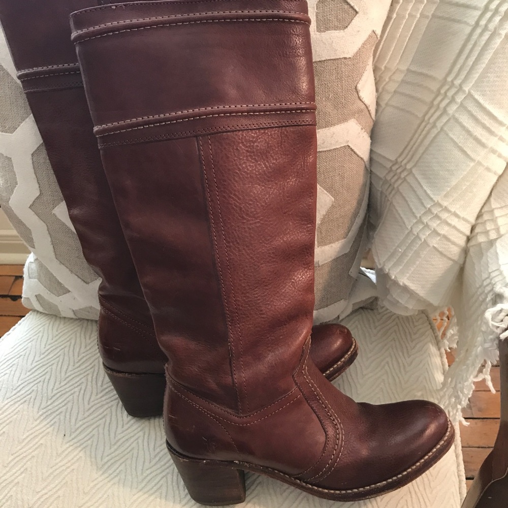 Frye Jane Boots Rich Brown 7.5