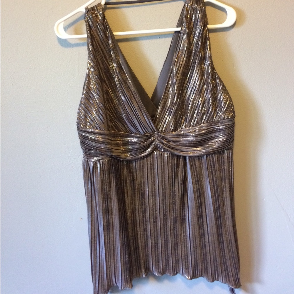 Gold and gray tank