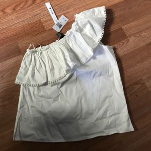 White One Shoulder Top