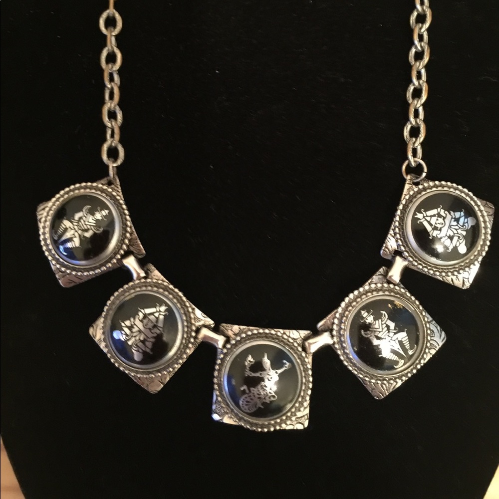 Silver Egyptian Chocker measures 71/2 inches long