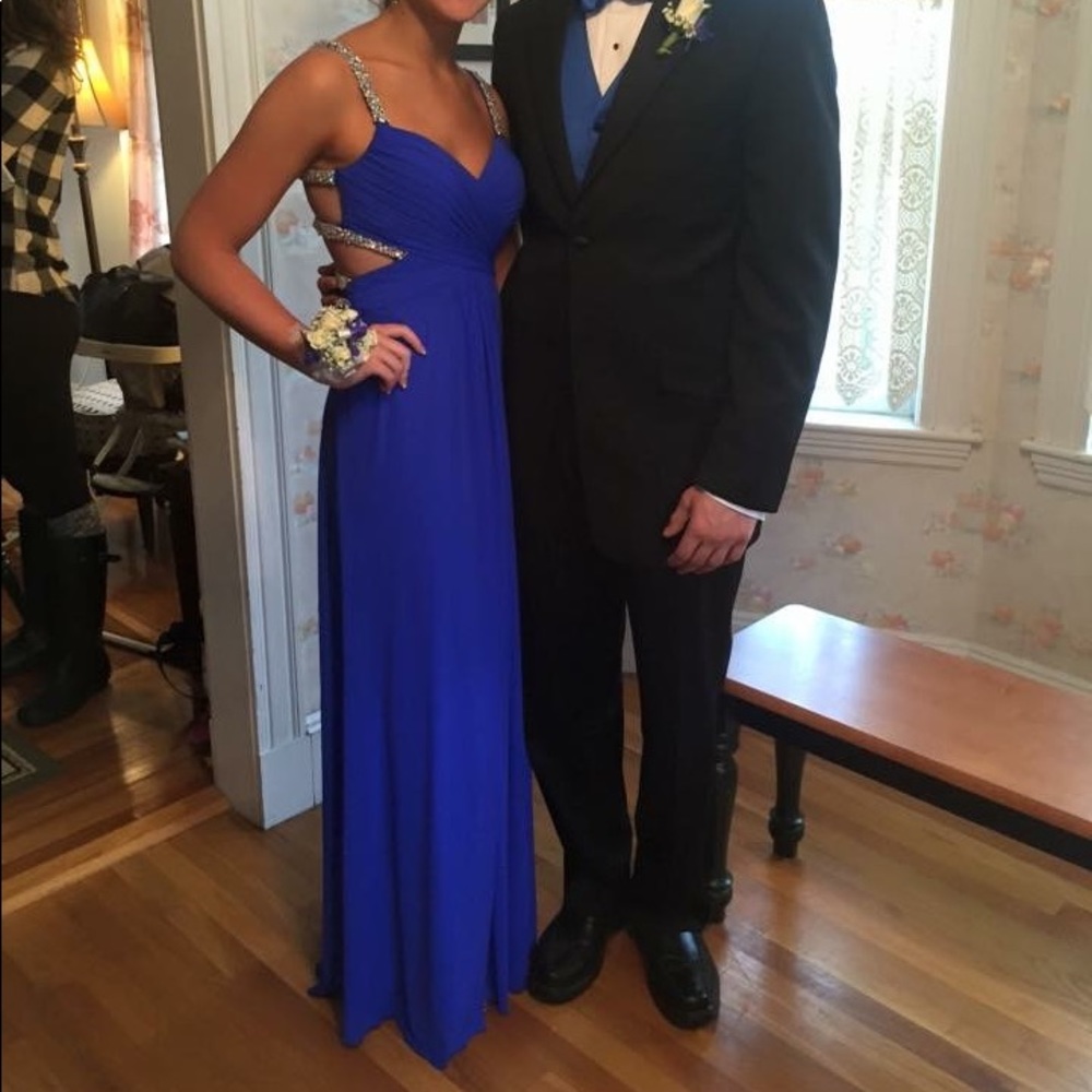 royal blue prom dress size 2, worn once
