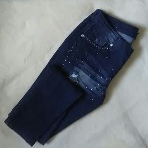 Dark blue jeans