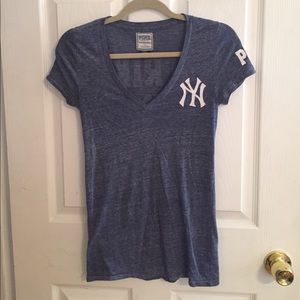 Pink Victoria's Secret Yankees Tee