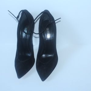 Casadei Black Ankle Strap stiletto pump