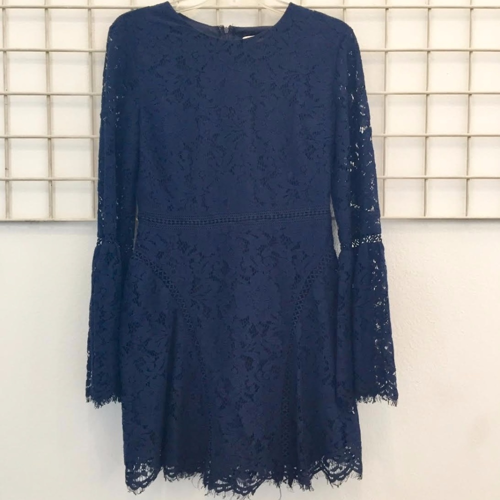 Bell Sleeve Lace Dress
