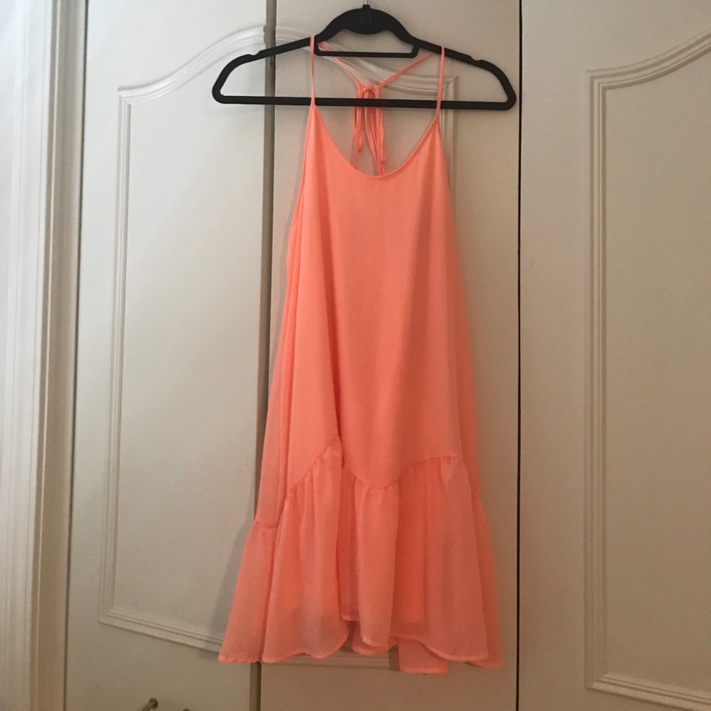 Lush pink chiffon dress