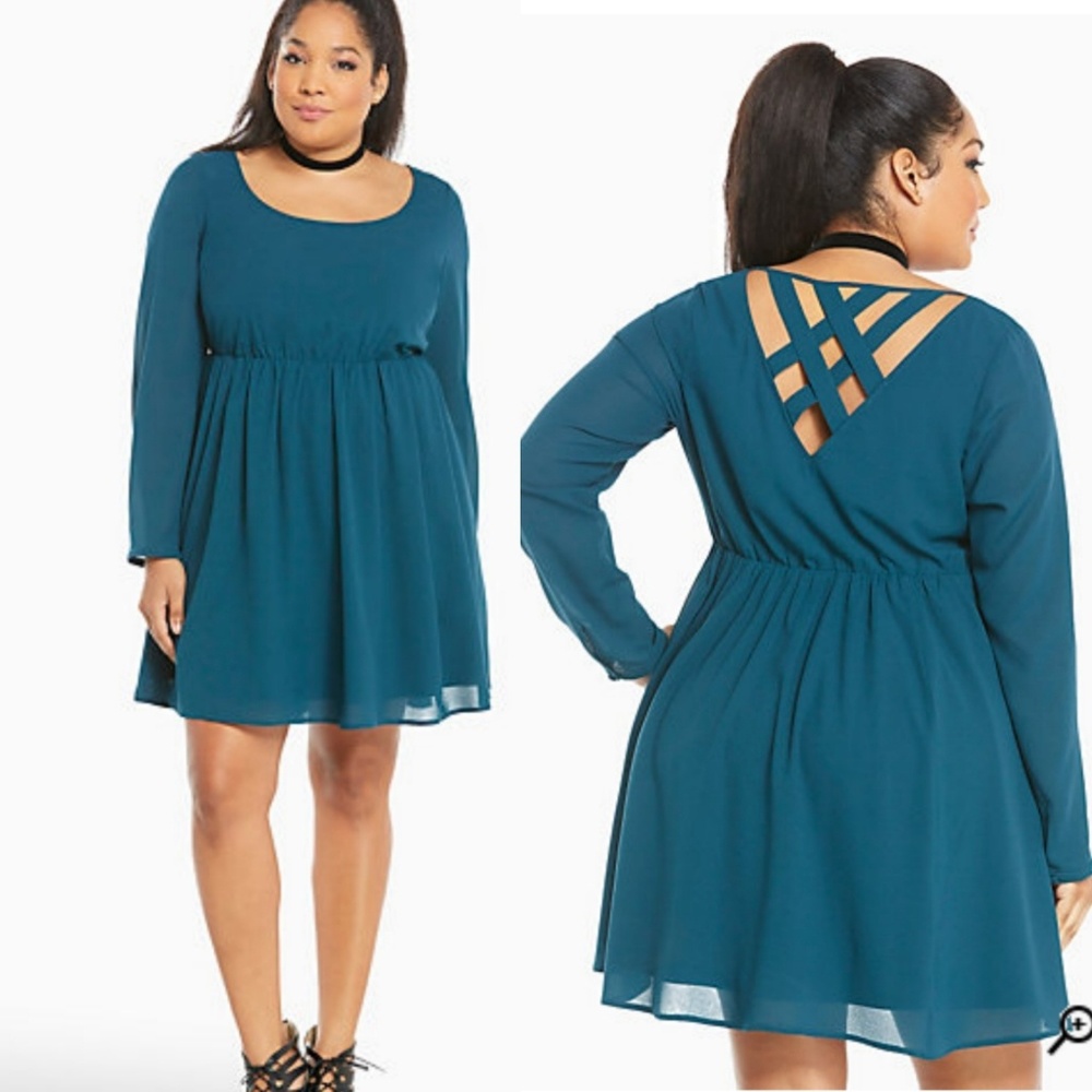 Torrid Strappy V-Back Skater Dress Unworn