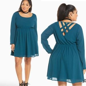 Torrid Strappy V-Back Skater Dress Unworn