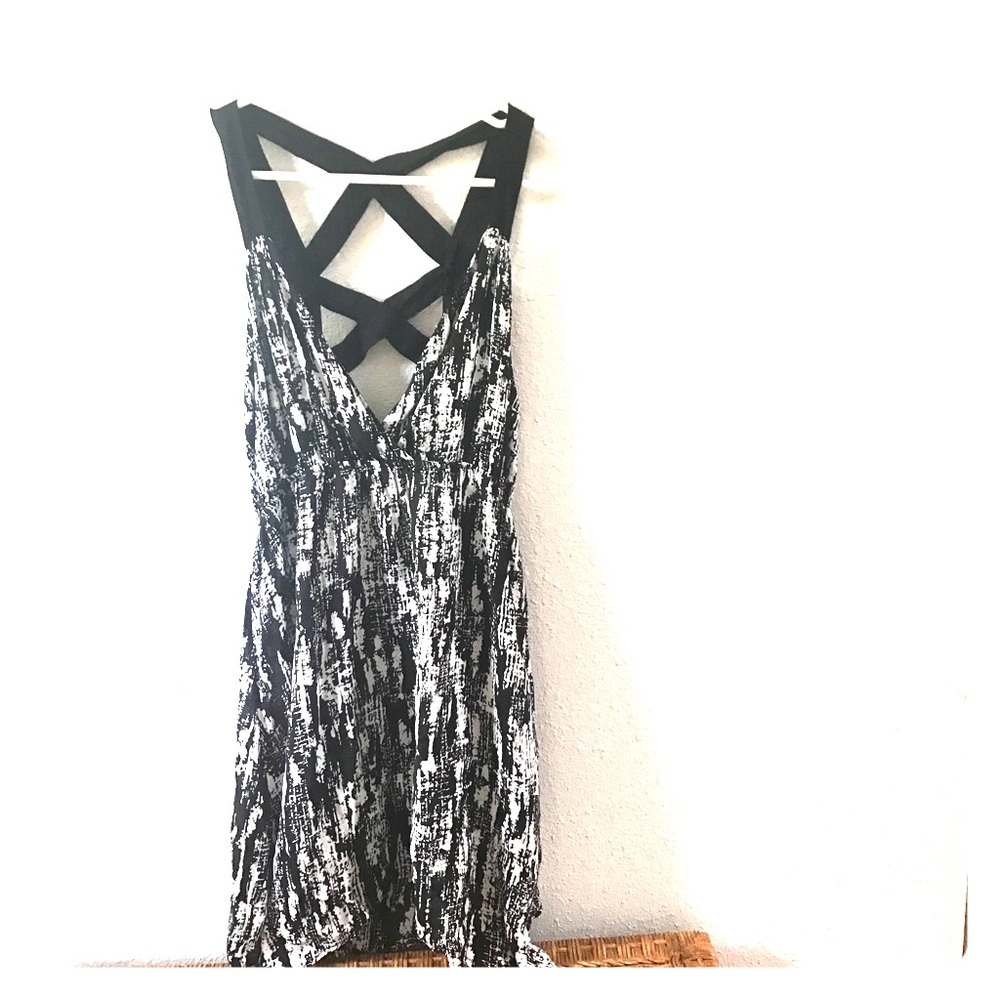 Pauln KC shirt dress black and white.