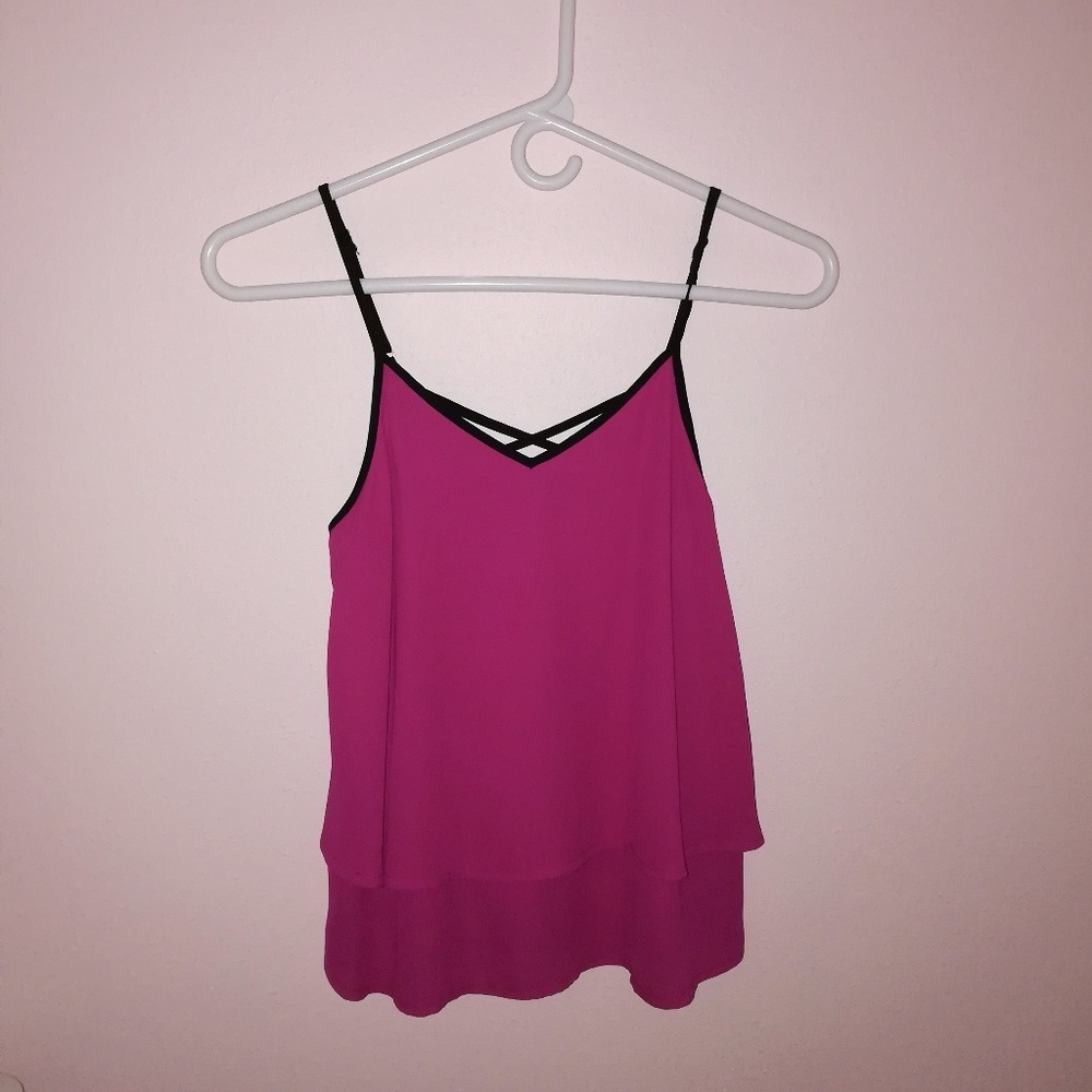 Hot Pink Flowy Tank Top