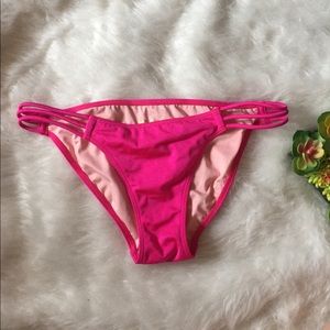 Victoria's Secret Fuchsia Strappy Bikini Bottoms