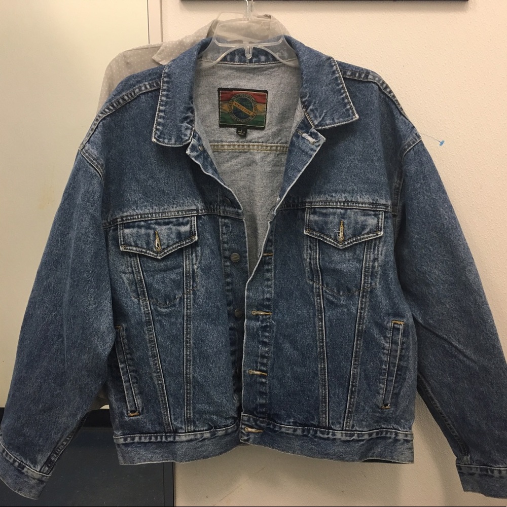 Oversized denim jean jacket!