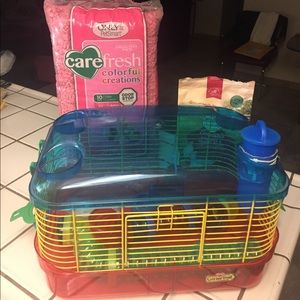Hamster cage and accessories