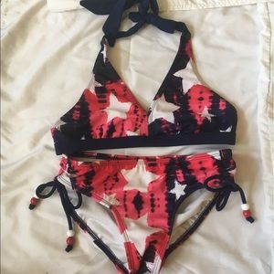 Justice girls red white&blue bikini