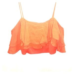 Zara ruffled crop top