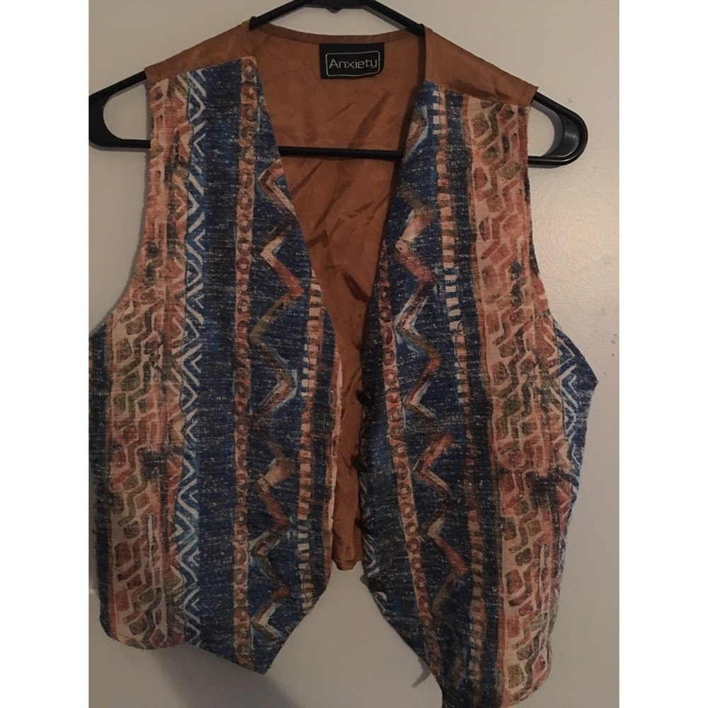 vintage print vest