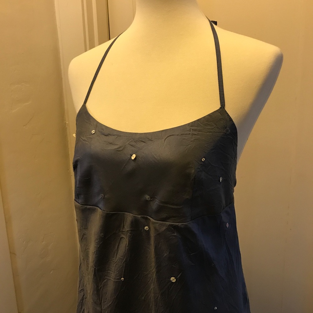 ESPRIT DRESS Halter Gray with Large Sequins!