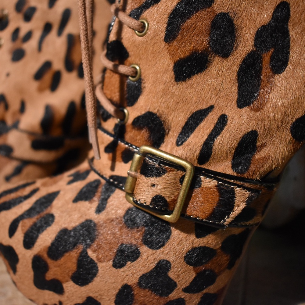 🆑Steve Madden fur leopard print heels - Picture 4 of 8