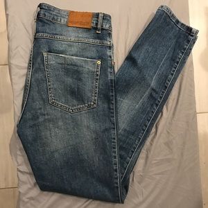 ZARA Straight Leg High Rise Jeans