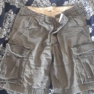 Men's olive green holister shorts