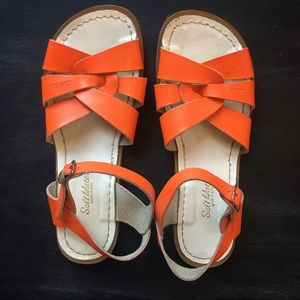 Orange Saltwater Sandals
