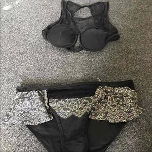 High waisted bathing suit