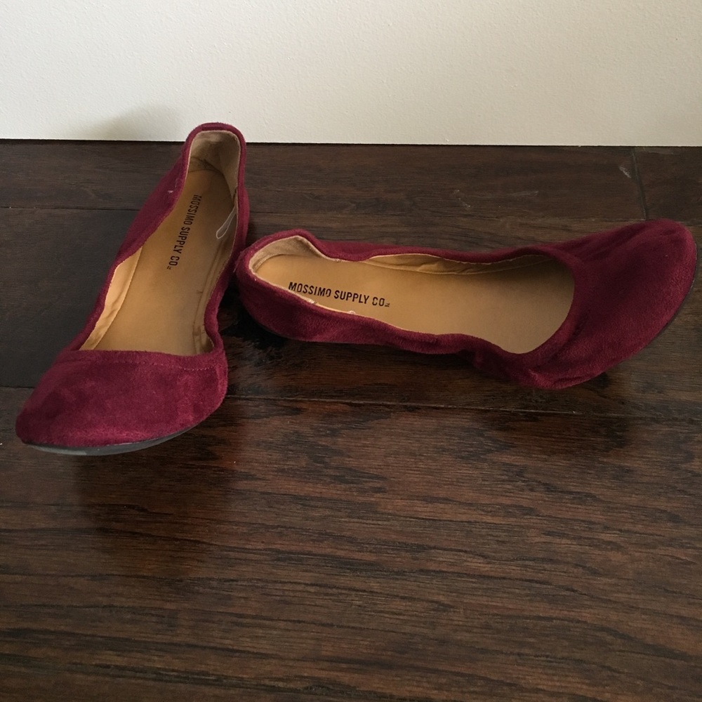 Burgundy ballet flats