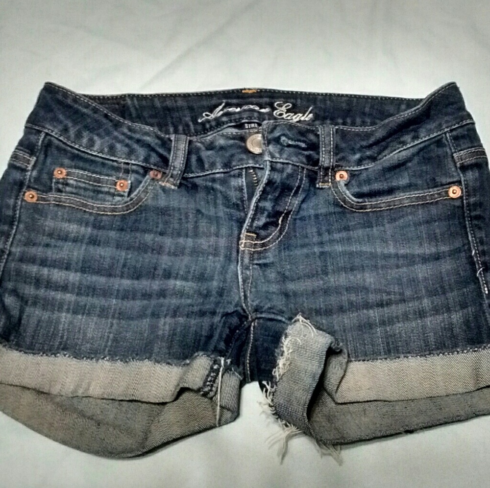 American Eagle Stretch Jean Shorts, Size 0