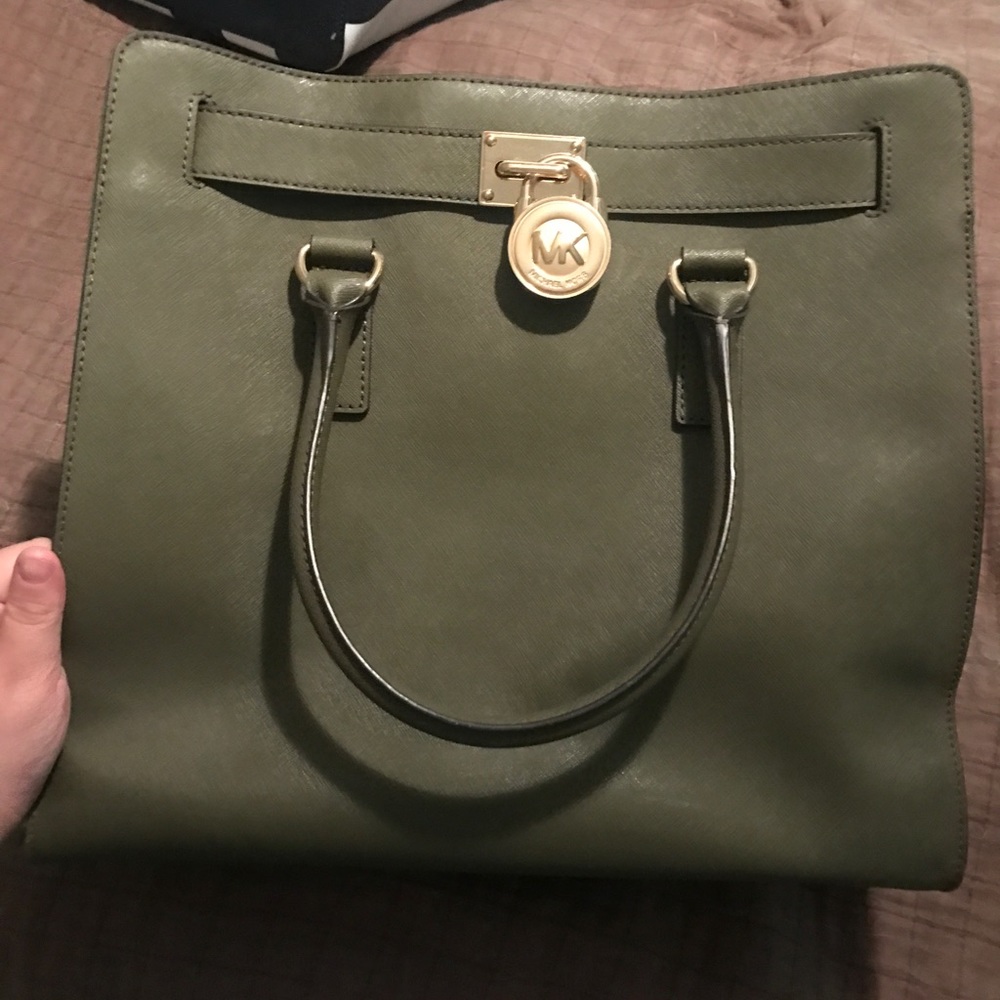 Michael Kors Hamilton Large Olive Green Tote