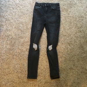 Top Shop Jaimie High Waisted Grey Jeans