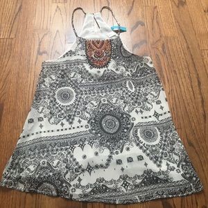 Halter top with beading on the front.