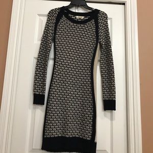 Pink rose sweater dress