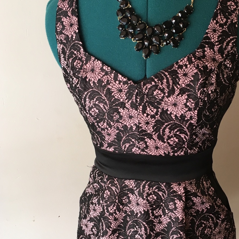 Forever 21 Pink and Black  Dress Small
