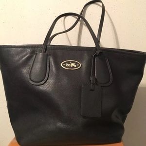 SOLD Coach Black Leather Tote