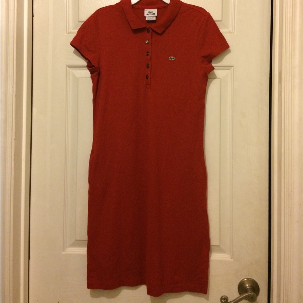 Lacoste red polo dress