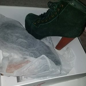 Forest green suede Lita's