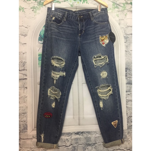 Articles of Society Distressed Jeans Tiger Patches - Picture 2 of 8
