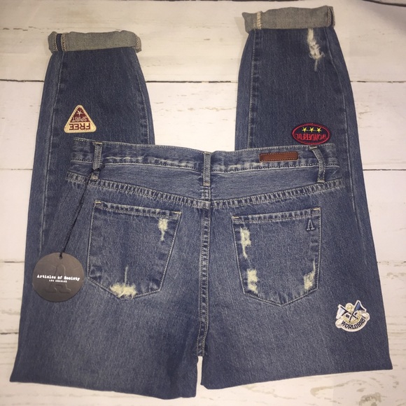 Articles of Society Distressed Jeans Tiger Patches - Picture 6 of 8