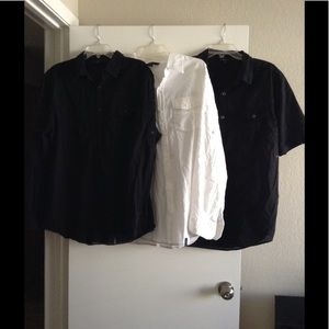 Straight FADED Long Sleeve Button Up Shirts