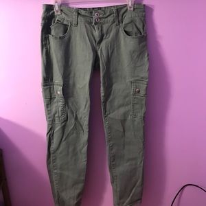 Green cargo jeans.