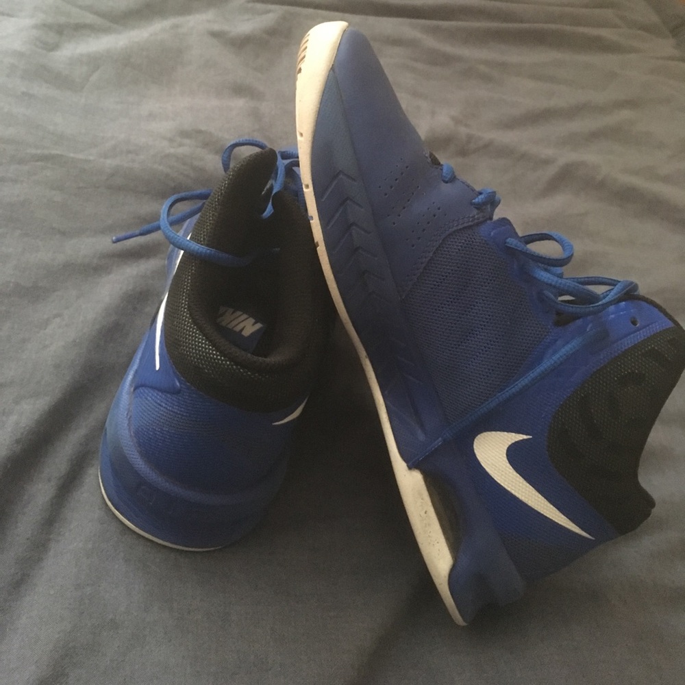 Blue Nike shoes