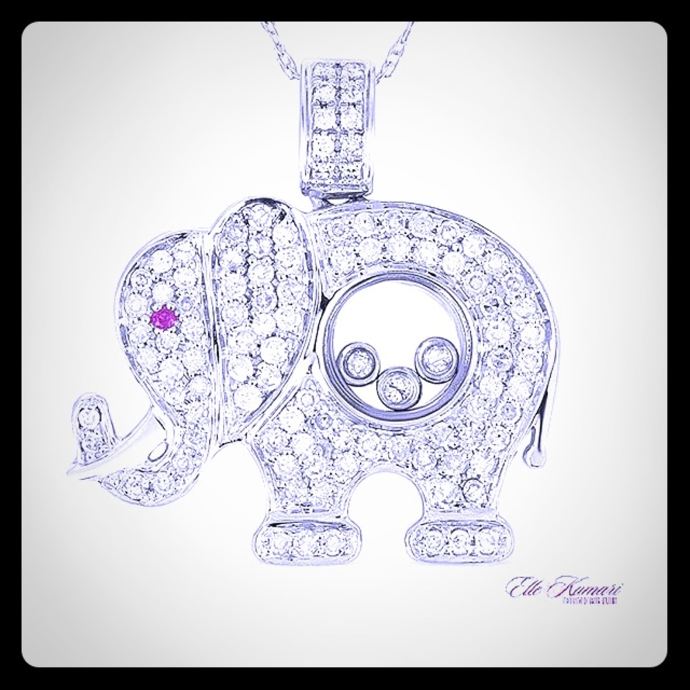 Diamond Elephant pendant