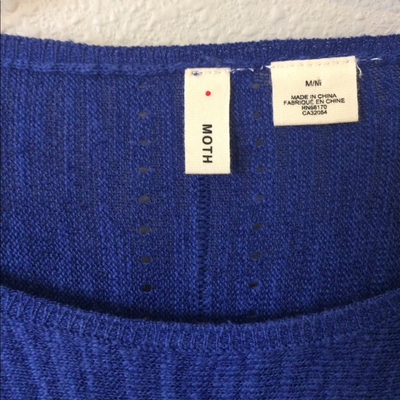 Moth Anthropologie Knit Blue Sweater - Picture 2 of 7