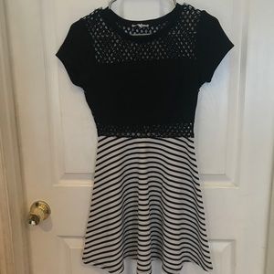Black and white skater dress
