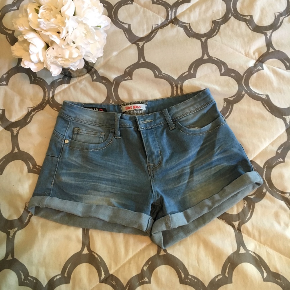 Never worn light wash denim shorts