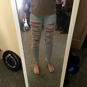 Light Wash Distressed Jeans MAKE AN OFFER