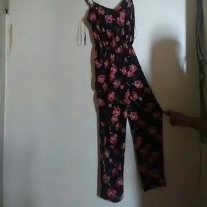 Sheer Floral Jumpsuit