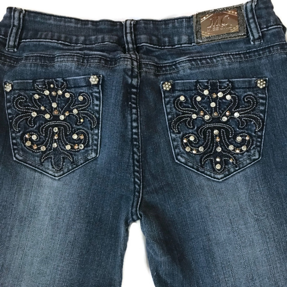 Miss Chic Slim Fit Skinny Jeans with Rhinestones