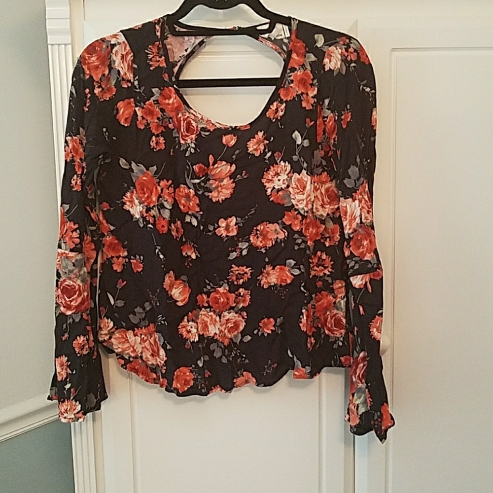 Floral Bell Sleeve Blouse