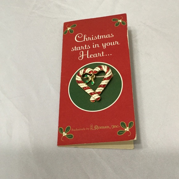 Cloisonné Mistletoe Heart Pin - Picture 3 of 4